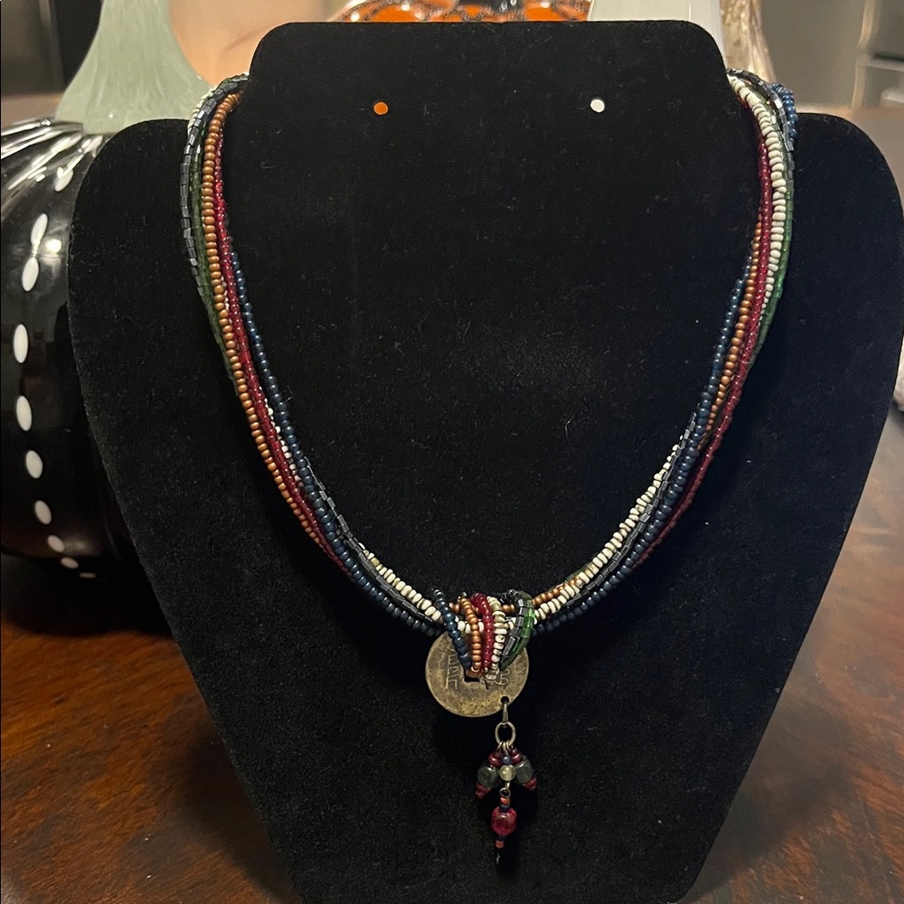 Chico’s Multistrand Beaded Statement Necklace - image 1